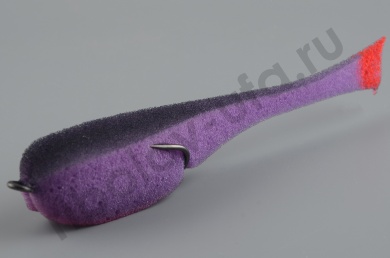 Рыбка поролоновая Leader 160мм цв.фиолетовый-черный UV #30