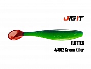 Силиконовая приманка Jig It Flutter 4,4in, 11см 7,8гр цв. 002 кальмар (5шт/уп)