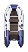 Лодка Ривьера Компакт 3400 СК комби светло-серый/синий