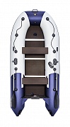 Лодка Ривьера Компакт 3400 СК комби светло-серый/синий