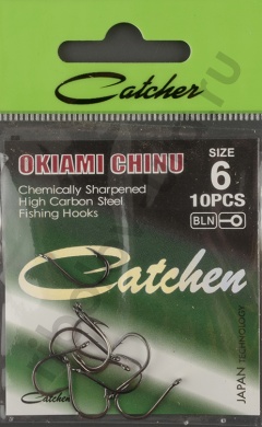 Одинарные крючки Catcher Okiami Chinu № 6