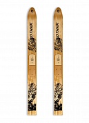 Лыжи Охотник деревянные 15/185 см в комплекте с накладками