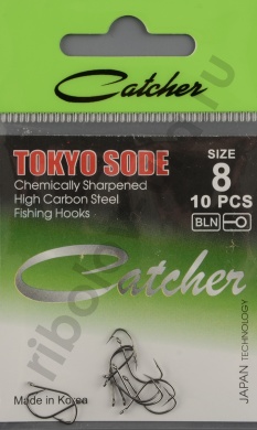 Одинарные крючки Catcher Tokyo Sode № 8