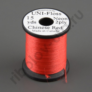 Шелк искуственный Uni Floss Neon 15 y. Chinese Red