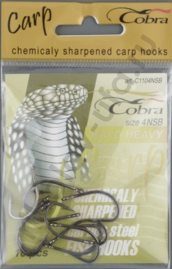 Одинарные крючки Cobra CARP KAYO HEAVY сер.1104 разм.004