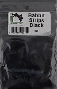 Полоски меха кролика HARELNE Rabbit Strips Black RS6