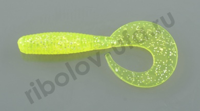 Силиконовая приманка Allvega Flutter Tail Grub 8см  3,6гр. (7 шт) цвет charteuse