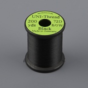 Монтажная нить Uni Thread 8/0 200y Black (вощеная)