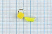 Мормышка Wormix точеная вольфрамовая Столбик d=2,5 с сырным кубиком (лимонный) арт. 484