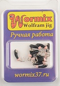 Мормышка Wormix точеная вольфрамовая Коза d=2 Уралка с серебряной коронкой 0,3гр арт. 1312
