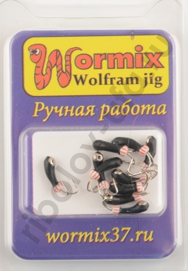 Мормышка Wormix точеная вольфрамовая Коза d=2 Уралка с серебряной коронкой 0,3гр арт. 1312