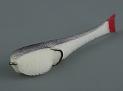 Рыбка поролоновая Leader 110мм цв.черно-белый #01