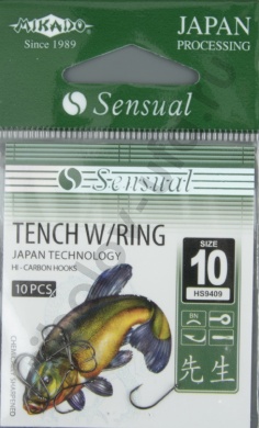 Крючки Mikado - Sensual - Tench w/ring №10 B (с ушком) (фас.=10уп.)