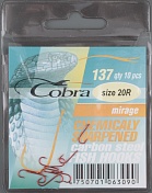 Одинарные крючки Cobra MIRAGE сер.137 разм.020