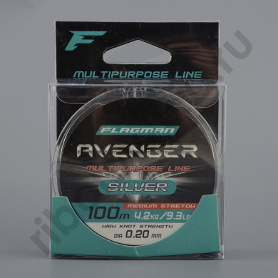 Леска Flagman Avenger Silver Line 100м, 0.20мм, 4.2кг