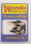 Мормышка Wormix точеная вольфрамовая Овсинка d=3 с золотой коронкой арт. 5021