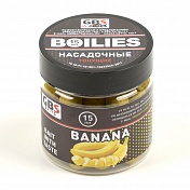 Бойлы GBS Baits тонущие насадочные 15мм 100гр (банка) Banana Банан