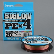 Шнур плетёный Sunline Siglon PEx4 200m Multicolor #1.2/ 20lb