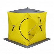 Палатка зимняя кубическая Helios 1.5x1.5 (yellow/gray)