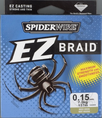 Шнур плетёный SpiderWire EZ Braid Green 137m 0.17