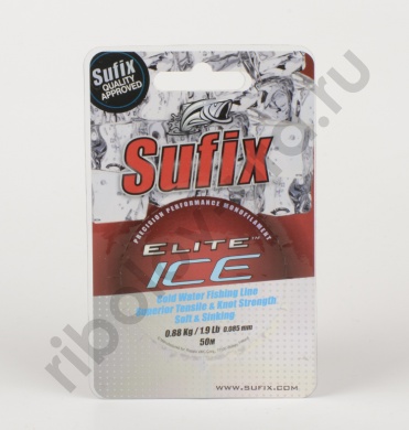 Леска Sufix Elite Ice 50 м, 0,085 мм