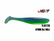Силиконовая приманка Jig It Flutter 4,4in, 11см 7,8гр цв. 006 кальмар (5шт/уп)