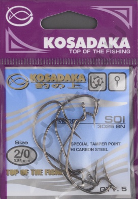 Офсетные крючки Kosadaka Soi BN №2/0 T-0.85 mm L-39 mm