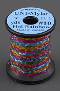 Плоский люрекс UNI-Mylar #10 Holographic Rainbow 1/16 in