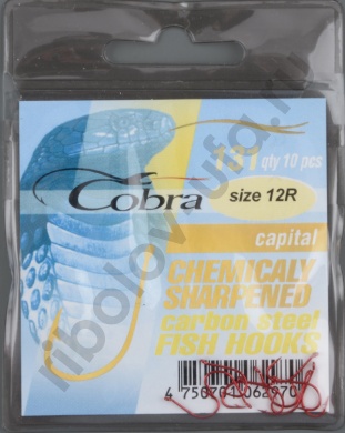 Одинарные крючки Cobra Capital сер.131 разм.012