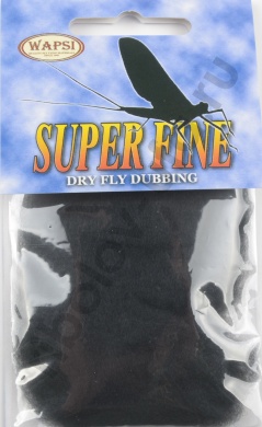 Даббинг Wapsi для сухих мушек Superfine Dubbing Black