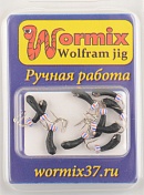 Мормышка Wormix точеная вольфрамовая Коза d=2.5 Уралка с серебряной коронкой 0,4гр арт. 1452