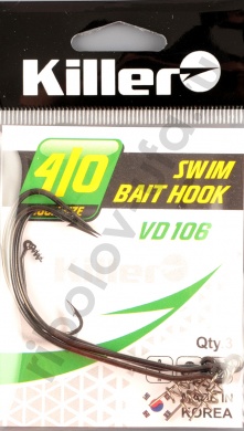 Офсетный крючок Killer Swim bait hook VD-106 № 4/0