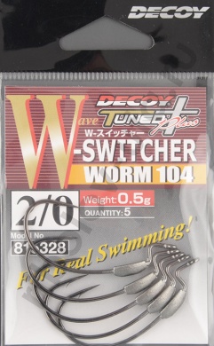 Офсетные крючки Decoy W-switcher Worm104  №2/0 (5шт/уп)