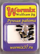 Мормышка Wormix точеная вольфрамовая Коза d=2.5 перевертыш с золотой коронкой арт. 1461
