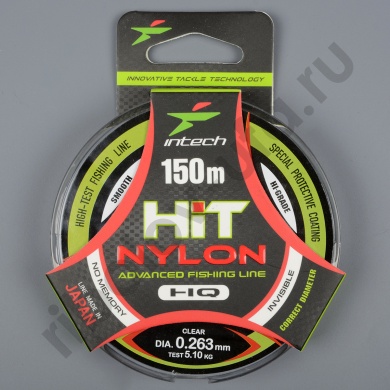 Леска Intech Hit Nylon 150м 0,186мм/ 2,6кг 