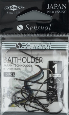 Крючки Mikado - Sensual - Baitholder (с ушком) №1 B (фас. 10 шт)