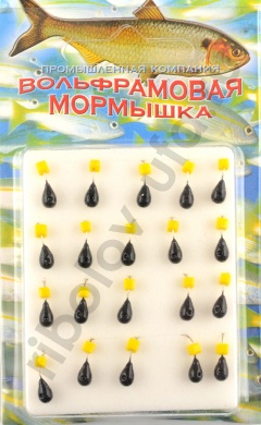 Мормышка Мир Вольфрама Капля сырный кубик на крючке д. 4 мм черная