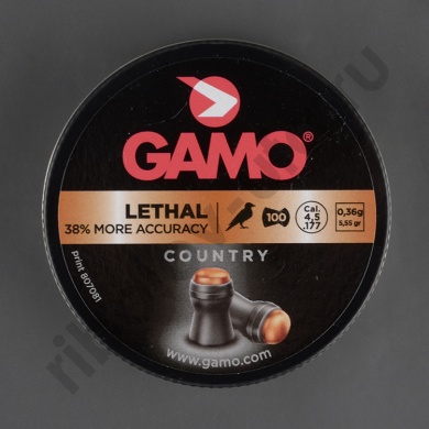 Пуля пневмат. Gamo Lethal кал.4,5мм 0,36гр (уп./100шт)