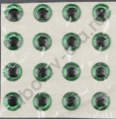 Голографические глазки FLY-FISHING (эпоксидные) 6 mm (20 шт) Green 