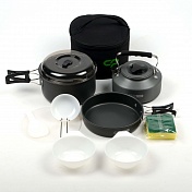 Набор посуды Carp Pro Camping Cookware Set в чехле из анодированной стали