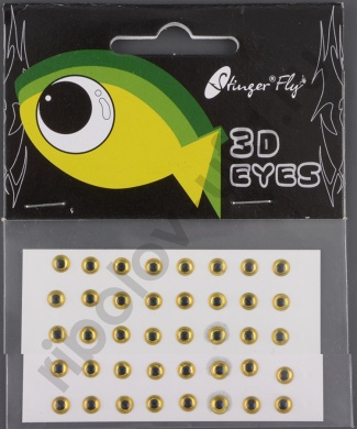 Глазки 3D Eyes 4 mm 40pcs Yellow