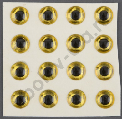 Голографические глазки FLY-FISHING (эпоксидные) 3 mm (20 шт) Gold