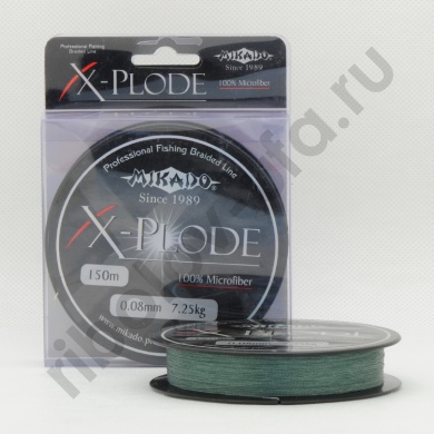 Шнур плетёный Mikado X - PLODE GREEN 0,20 (150м) - 20,40 кг