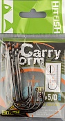 Одинарные крючки Hitfish с насечками SH Carry Worm #5/0 (8шт/уп)