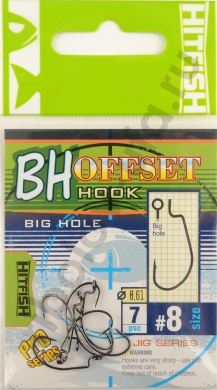 Офсетные крючки Hitfish Big Hole offset # 08