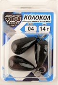 Груз Колокол Vido крашеный с быстросъемной застежкой 14гр, цв. 04-черный