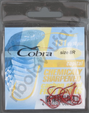 Одинарные крючки Cobra Capital сер.131 разм.008