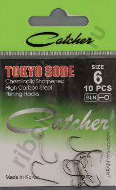 Одинарные крючки Catcher Tokyo Sode № 6