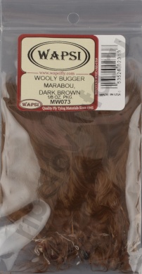 Перья марабу Wapsi Wolly Bugger Marabou Dark Brown