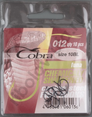 Одинарные крючки Cobra FUNA сер.012 разм.010